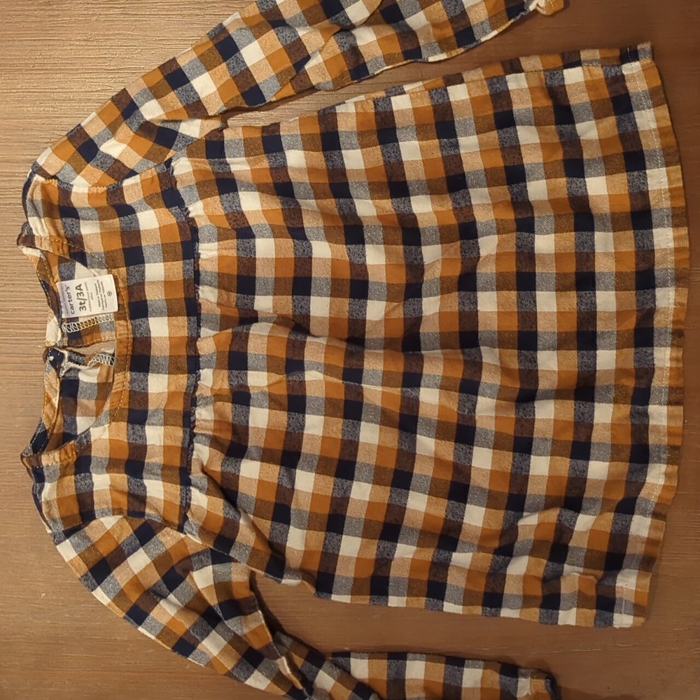 Carter's, Plaid, Long Sleeve, Toddler Girls 3T